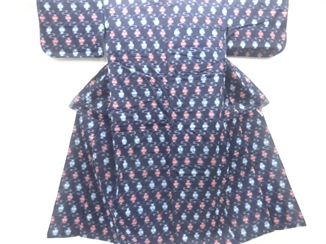 アンティーク　木綿備後絣着物